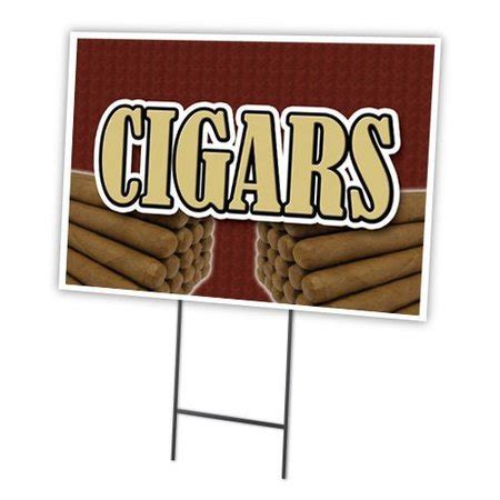 Signmission Cigars Yard Sign & Stake outdoor plastic coroplast window ...