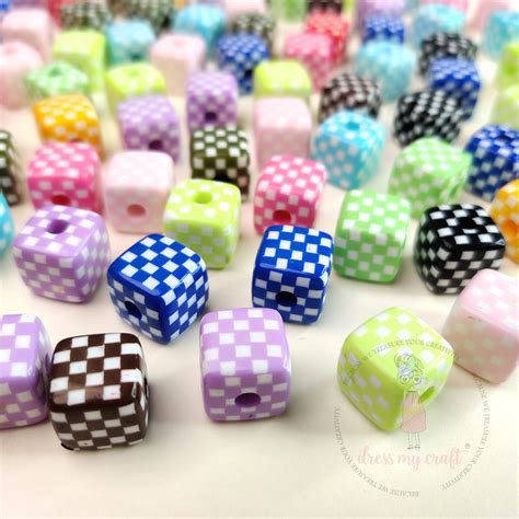Multicolor Checkerboard Square Beads – CRAFTERS CORNER
