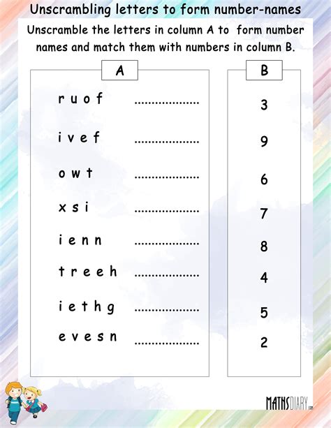 Writing Number Names Worksheet - Printable Word Searches