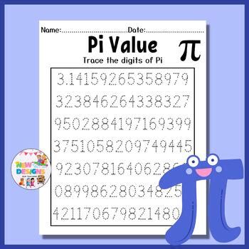Image result for Digits of Pi Printable