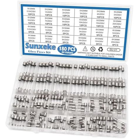 Sunxeke 20PCS F2AL250V 5 x 20mm Fast Blow Glass Fuses 2A India | Ubuy