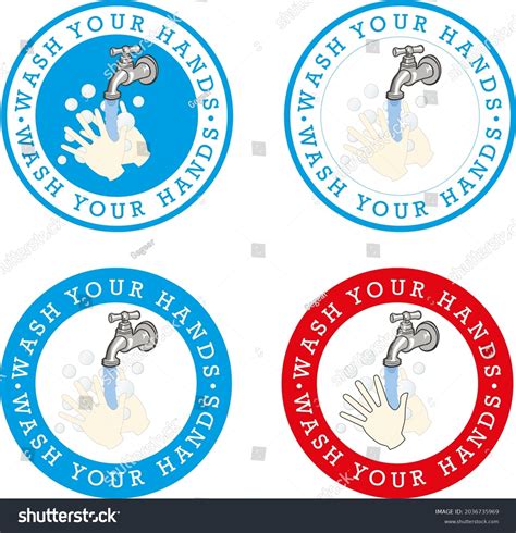 Wash Your Hands Signs Format Isolated Stock Illustration 2036735969 ...