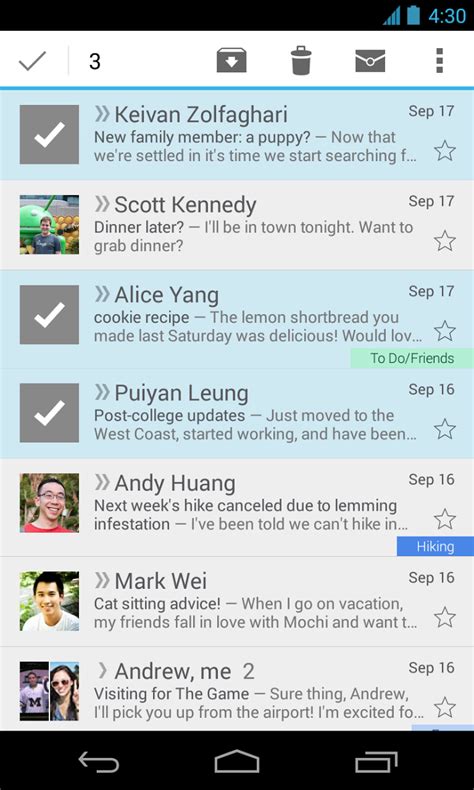 Image result for Gmail App Layout Android