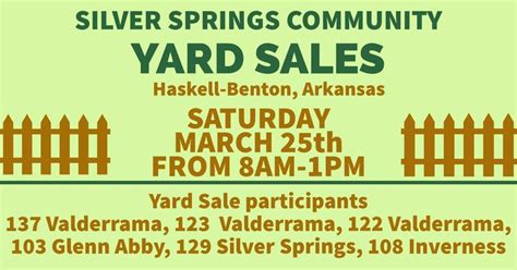 Silver Springs Community Yard Sales, Silver Springs Country Club and ...