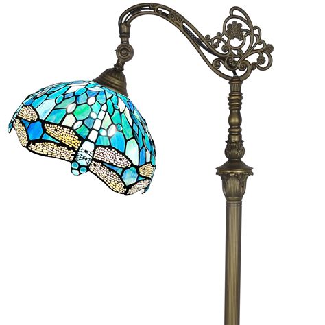 Snapklik.com : ARTZONE Antique Tiffany Floor Lamp11W62H Gooseneck ...