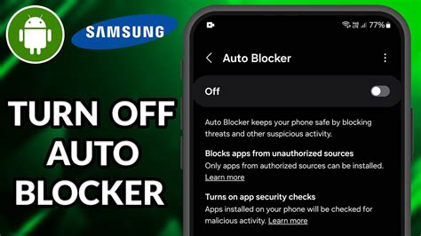 Image result for How to Turn Off Auto Blocker On Android