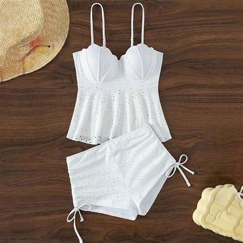 Njoeus Tankinis Swimsuits for Women Two Piece Bathing Suit Cute Swim ...