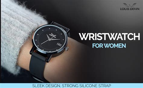 Buy LOUIS DEVIN Black Silicone Strap Analog Wrist Watch for Women ...