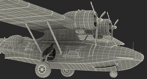 Flying Boat Consolidated PBY Catalina WWII Rigged 3D model | 3D Molier ...