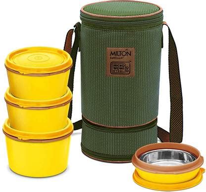Flipkart.com | MILTON Flexi Insulated Tiffin, 200, 350, 500 ml, Yellow ...