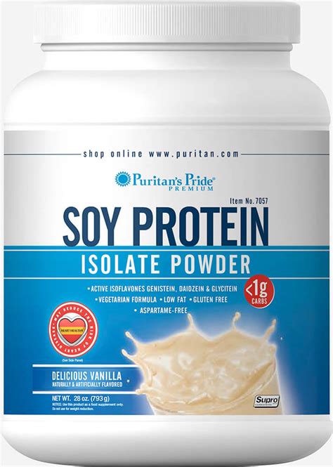Soy Protein Isolate Powder Vanilla, 28 Powder (7057) | Puritan's Pride