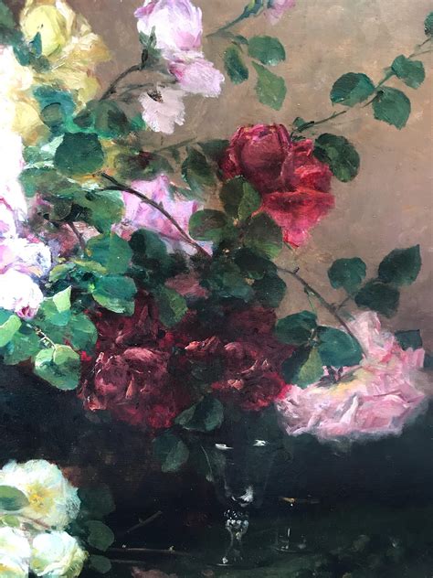 Eugene Henri Cauchois - Roses and Peaches Arrangement For Sale at ...