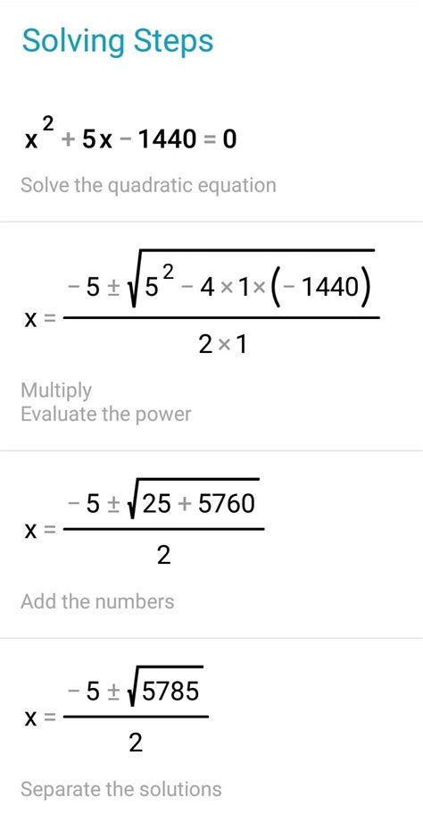 obtain zeroes of x^2+5x-1440=0 - Brainly.in