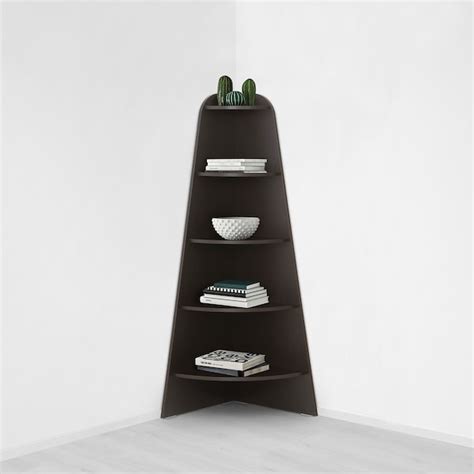 VARBY corner shelf unit, black-brown, 53x155 cm (207/8x61") - IKEA