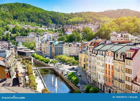 Aerial View To Karlovy Vary City Czech Republic Stock Photo - Image of ...