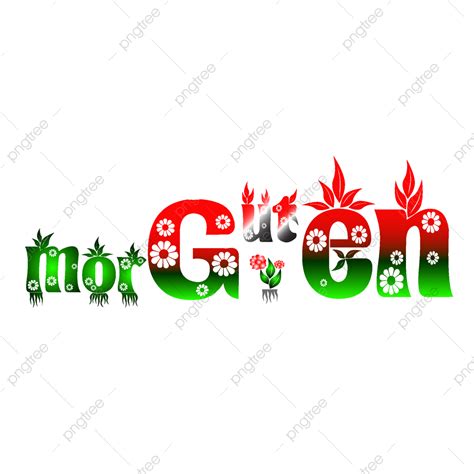 Seasons Greetings Text Vector PNG Images, Guten Morgen Beautiful ...