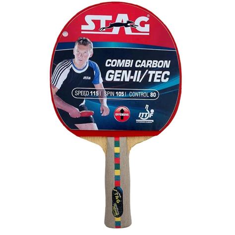 Stag Combi Wooden Carbon Gen II/Tec Table Tennis Bat – Sportswing.in
