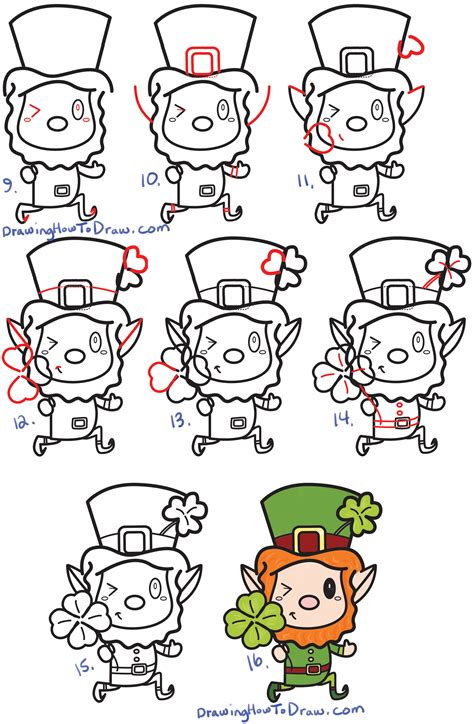 How To Draw Cartoon Leprechaun