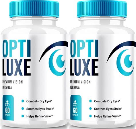 (2 Pack) OptiLuxe Eye Health Pills, Natural Herbal Supplement for Vision Support, Improve and ...