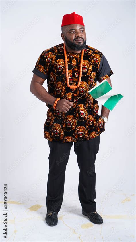 An Igbo man in his cultural attire