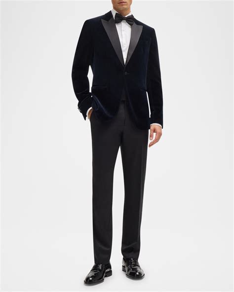 BOSS Men's Hutson Black Heritage Velvet Tuxedo Jacket | Neiman Marcus