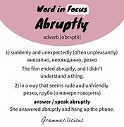 Image result for abruptly