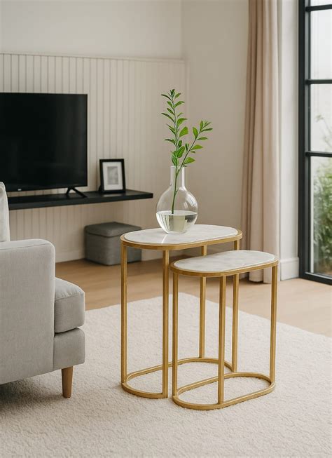 Marbella Oval Nesting Table Set of 2 – Sammsara