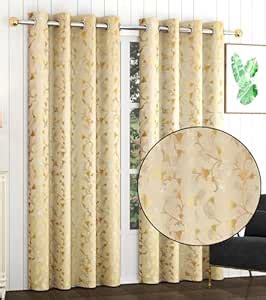 Buy FRESH FROM LOOM Floral Grommet Room Darkening Door Curtains 9 Feet ...