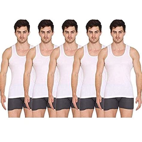 Buy VIP Supreme Men's Cotton Sleeveless Vest 75 cm White at Amazon.in