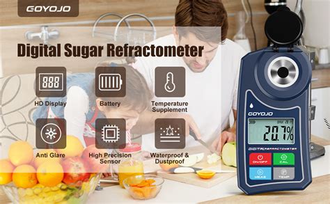 Digital Brix Refractometer GOYOJO Brix Meter Lab Refractometer ±0.5 ...