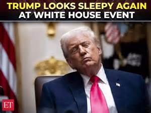 Trump’s second ‘sleepy moment’ in a month caught at White House event