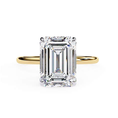 Elegant Emerald Cut Solitaire Lab Grown Diamond Ring – ONYA