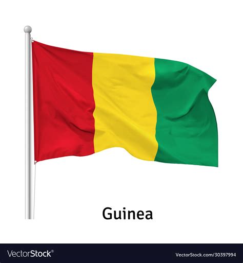 Flag republic guinea Royalty Free Vector Image