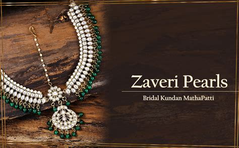 Buy Zaveri Pearls Antique Gold Tone Pearls Traditional Maangtikka for ...