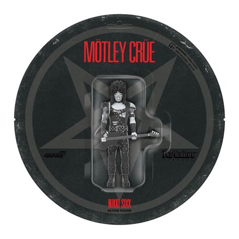 Super 7 - Motley Crue: Reaction Figures Wave 02 - Nikki Sixx (Shout At the Devil - Black & White ...
