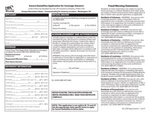 Fillable Online Secure DentalOne Generic Application 1-22-07:Layout 1 ...