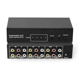HONONJO AV SWITCHER 4 Way Converter Video Audio Selector for TV with ...