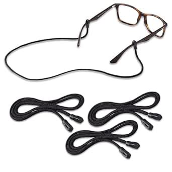 Peeper Keepers Eyeglass Retainer | Supercord | Eyeglass Holder | Black ...