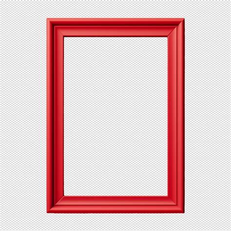 Red frame without background | Premium AI-generated PSD