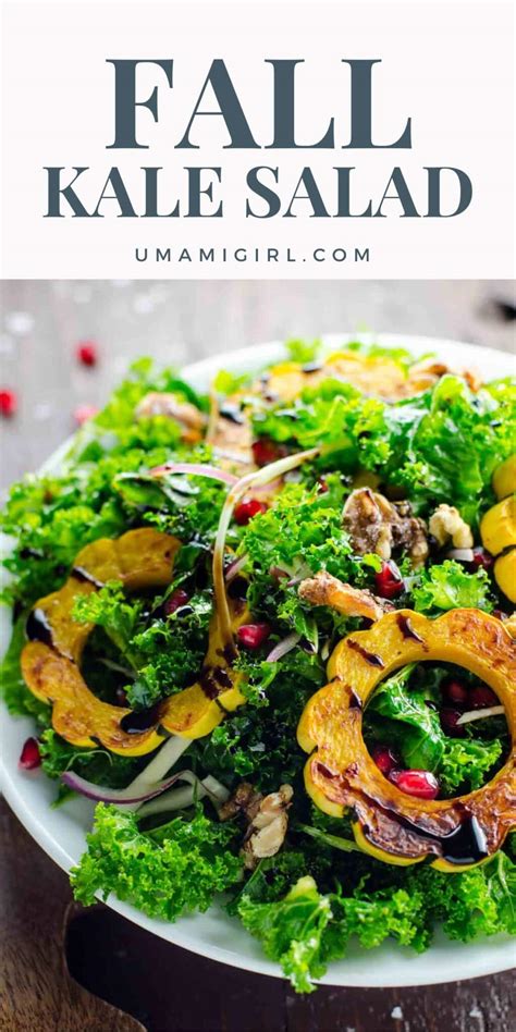 Fall Kale Salad with Delicata Squash - Umami Girl