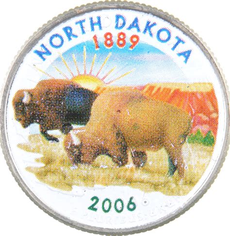Custom - COLORIZED - 2006-D North Dakota State Quarter - High ...