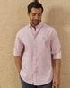 Buy Andamen Men Stretchable Slim Fit Classic Shirt | Pink Color Men ...
