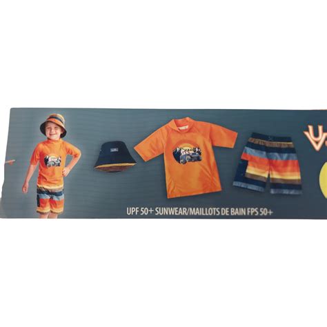 UV Skinz Boy’s 3 Piece Orange Truck Swim Suit Set / Various Sizes ...