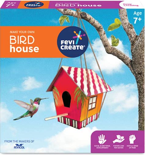 Pidilite Fevicreate Make Your Own Bird House |DIY Art ,Craft Set for 7 ...