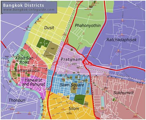 Bangkok neighborhood map - Map of bangkok and surrounding areas (Thailand)