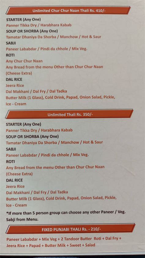 Menu at Naan Junction, Ahmedabad