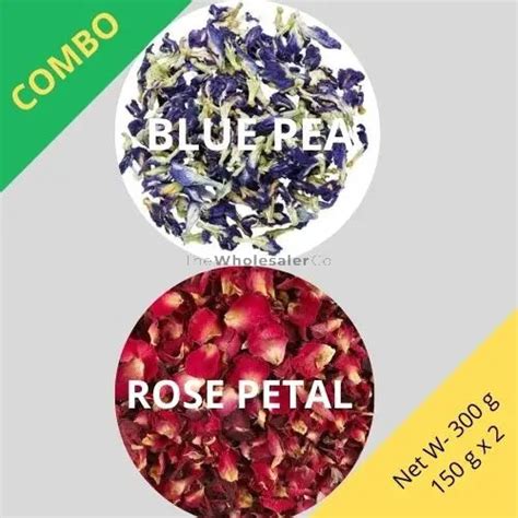 [India] Butterfly Pea ( Clitoria Ternatea) + Red Rose Petal (Rosa ...