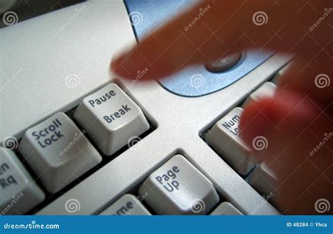 Finger pressing break key stock photo. Image of button, keyboard - 48284