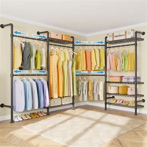 Timate L4 L Shape Garment Rack Heavy Duty Clothes India | Ubuy