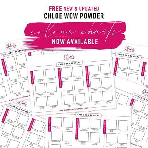 Image result for Embossing Powder Color Chart